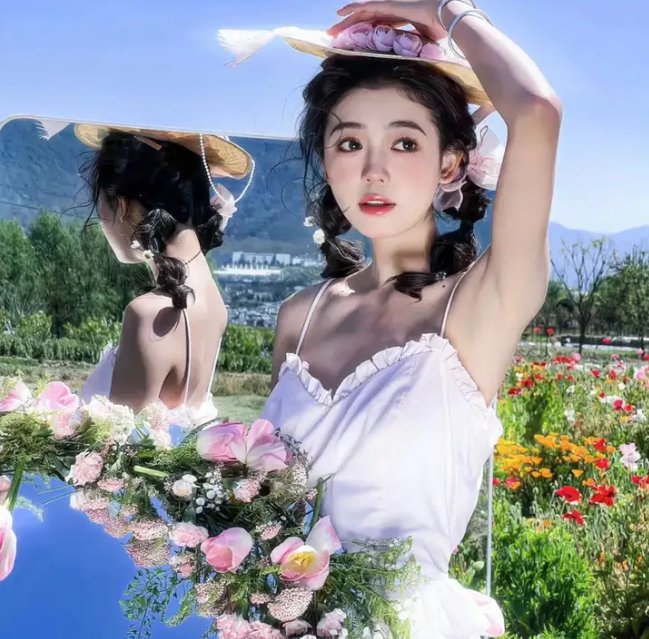 女生向前走